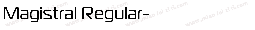 Magistral Regular字体转换